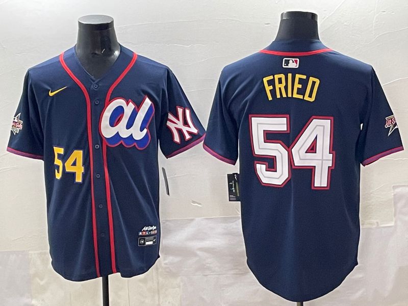 Men 2025 New York Yankees #54 Fried Drak Blue All star Nike MLB Jersey style 05->new york yankees->MLB Jersey